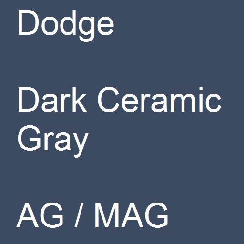 Dodge, Dark Ceramic Gray, AG / MAG.